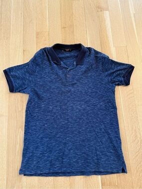 Astr Men's Navy Heather Polo Shirt